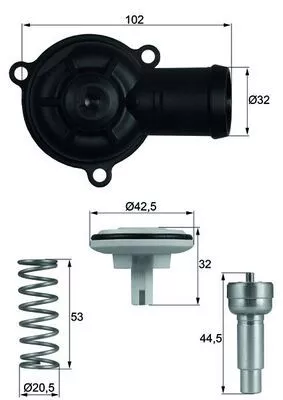 Thermostat, coolant