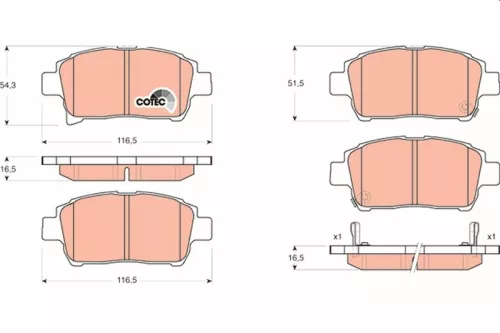 TRW Brake Pad Set, disc brake (GDB3317)