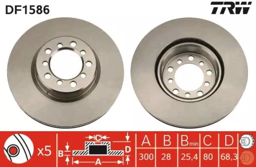 TRW Brake Disc (DF1586)