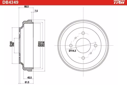 TRW Brake Drum (DB4349)
