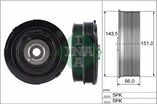 Belt Pulley, crankshaft