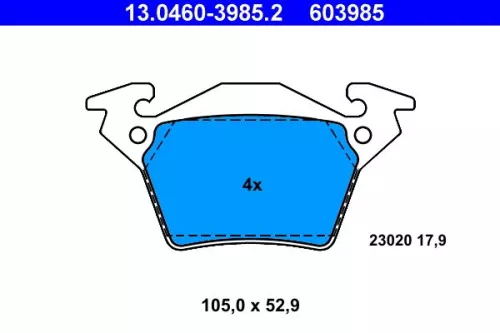 ATE Brake Pad Set, disc brake (13.0460-3985.2)