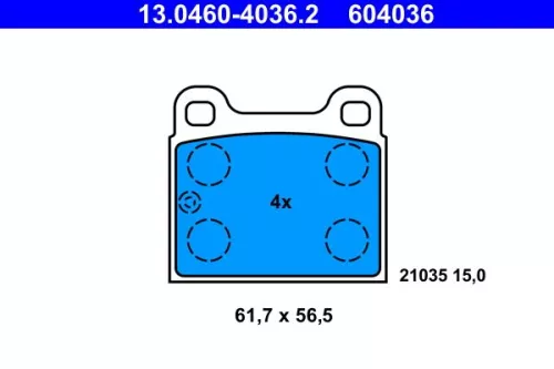 ATE Brake Pad Set, disc brake (13.0460-4036.2)