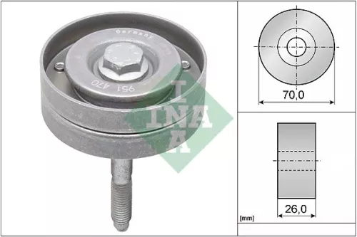 Schaeffler INA Deflection/Guide Pulley, V-ribbed belt (532059610)