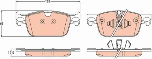 TRW Brake Pad Set, disc brake (GDB2221)