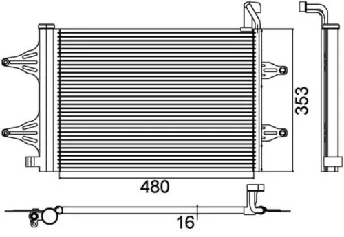 MAHLE Condenser, air conditioning (AC359000P)