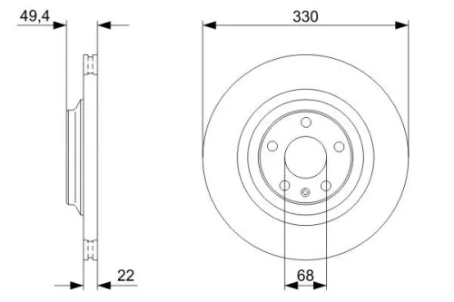 BOSCH Brake Disc (0986479C64)