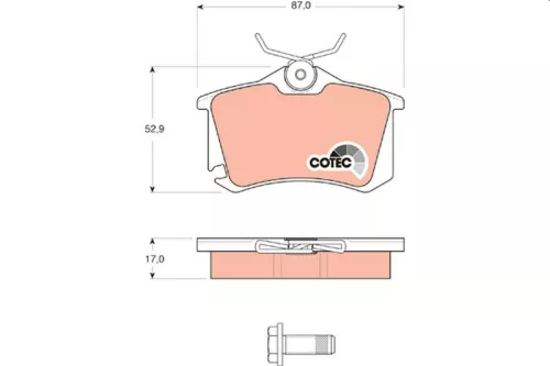 TRW Brake Pad Set, disc brake (GDB1578)