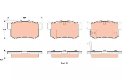 TRW Brake Pad Set, disc brake (GDB1923)