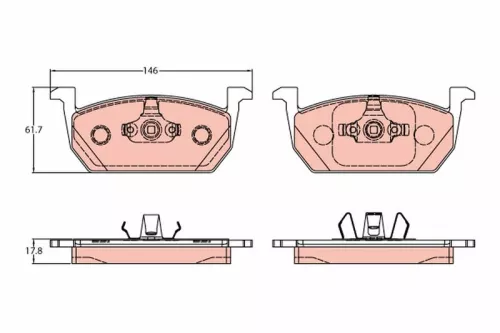 TRW Brake Pad Set, disc brake (GDB2159)