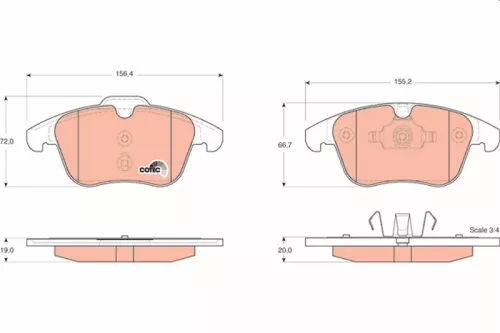 TRW Brake Pad Set, disc brake (GDB1683)