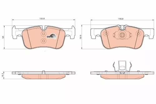TRW Brake Pad Set, disc brake (GDB1935)