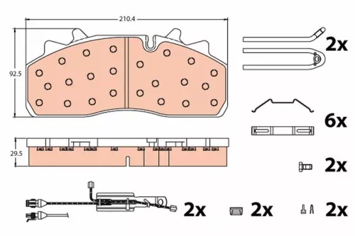 TRW Brake Pad Set, disc brake (GDB5095)