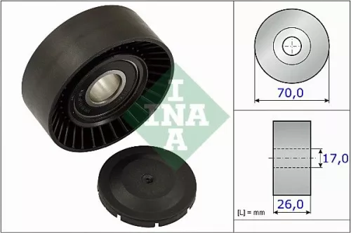 Schaeffler INA Tensioner Pulley, V-ribbed belt (531089110)