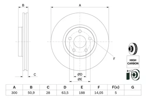BOSCH Brake Disc (0986479D44)