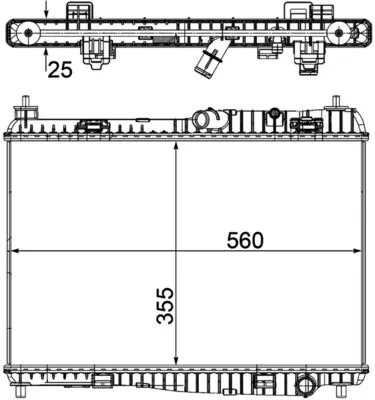 MAHLE Radiator, engine cooling (CR1135000P)