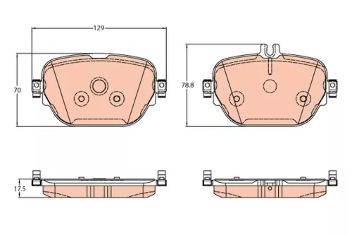 TRW Brake Pad Set, disc brake (GDB2191)