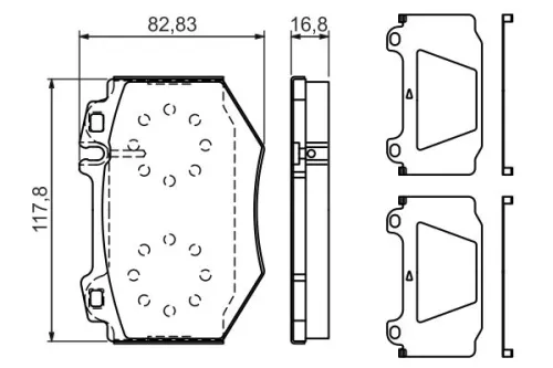 BOSCH Brake Pad Set, disc brake (0986494352)