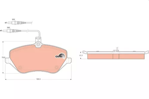 TRW Brake Pad Set, disc brake (GDB1595)