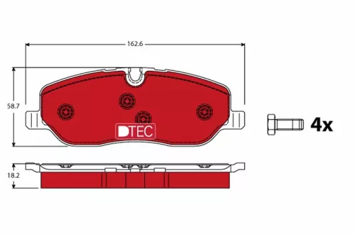 TRW Brake Pad Set, disc brake (GDB1631DTE)