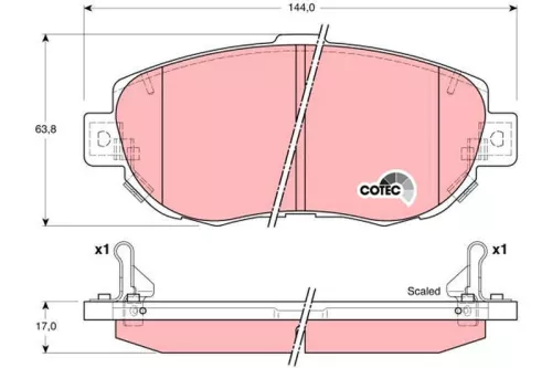 TRW Brake Pad Set, disc brake (GDB3235)