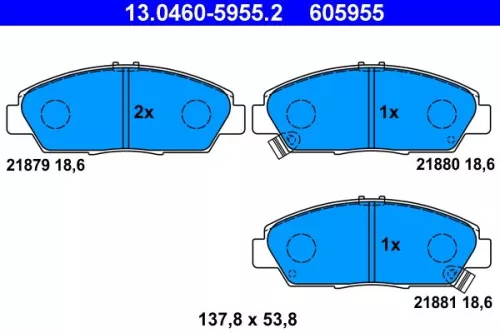 ATE Brake Pad Set, disc brake (13.0460-5955.2)