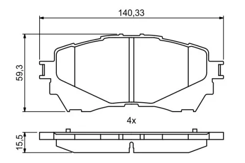 BOSCH Brake Pad Set, disc brake (0986494793)