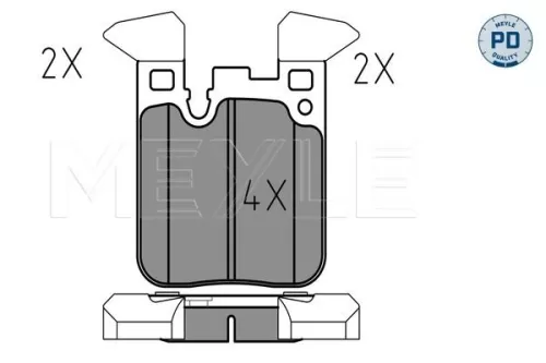 MEYLE Brake Pad Set, disc brake (0252502916/PD)