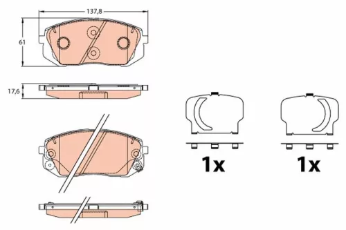 TRW Brake Pad Set, disc brake (GDB3642)