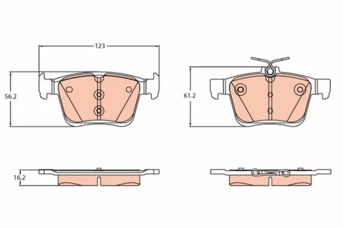 TRW Brake Pad Set, disc brake (GDB2179)
