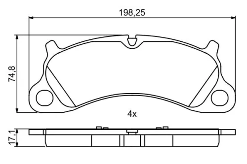 BOSCH Brake Pad Set, disc brake (0986494806)