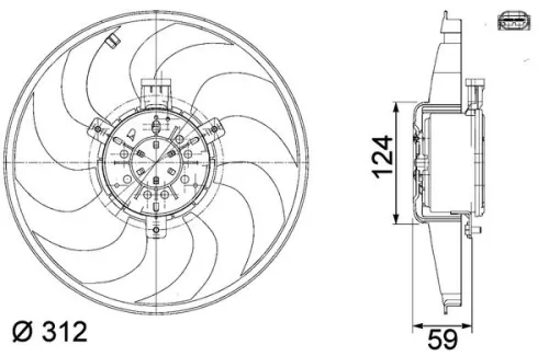 MAHLE Fan, engine cooling (CFF214000P)