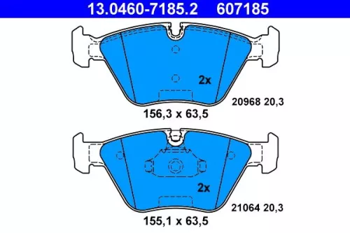 ATE Brake Pad Set, disc brake (13.0460-7185.2)