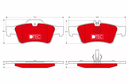 TRW Brake Pad Set, disc brake (GDB1546DTE)