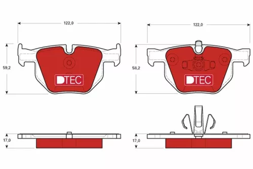 TRW Brake Pad Set, disc brake (GDB1560DTE)