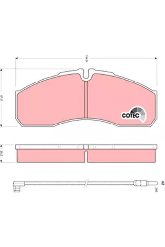 TRW Brake Pad Set, disc brake (GDB1610)
