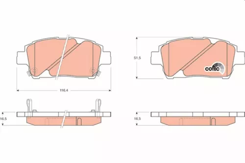 TRW Brake Pad Set, disc brake (GDB3242)