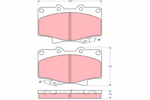 TRW Brake Pad Set, disc brake (GDB1154)