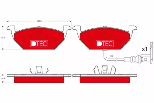TRW Brake Pad Set, disc brake (GDB1386DTE)
