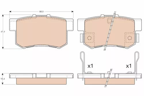 TRW Brake Pad Set, disc brake (GDB3175)