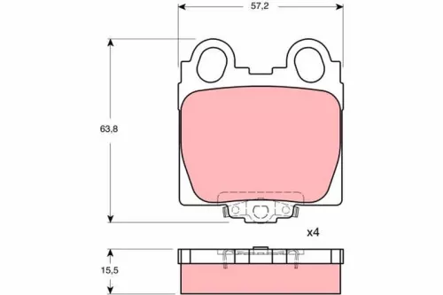 TRW Brake Pad Set, disc brake (GDB3233)