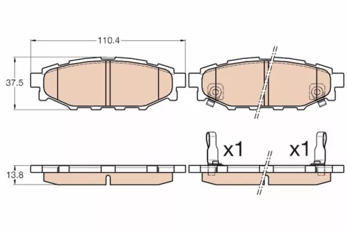 TRW Brake Pad Set, disc brake (GDB3568)
