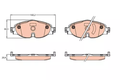 TRW Brake Pad Set, disc brake (GDB2143)