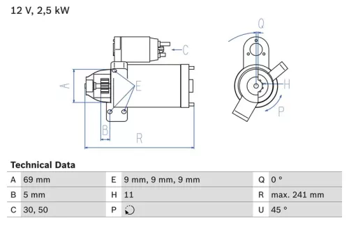 BOSCH Starter (0986022020)