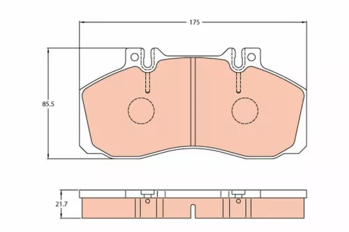 TRW Brake Pad Set, disc brake (GDB5050)