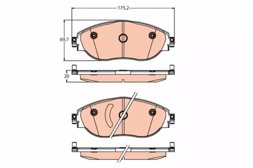TRW Brake Pad Set, disc brake (GDB2219)