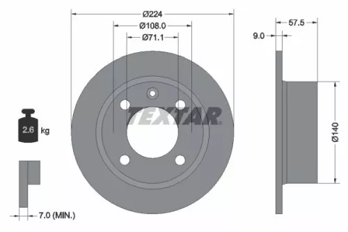 TEXTAR Brake Disc (92059700)