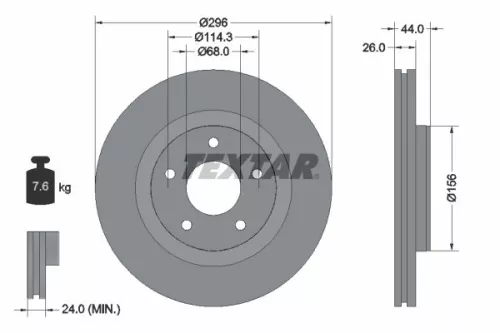 TEXTAR Brake Disc (92285905)