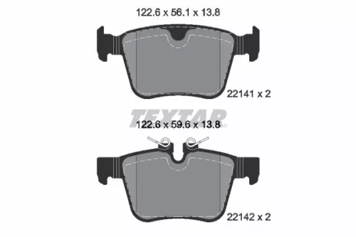 TEXTAR Brake Pad Set, disc brake (2214103)