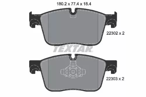 TEXTAR Brake Pad Set, disc brake (2230201)
